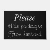 Verberg pakketten van Husband Deurmat (Voorkant)