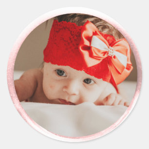*~* VERBERG *** PERSONALISEER ROZE GOUDEN WASZEGEL RONDE STICKER