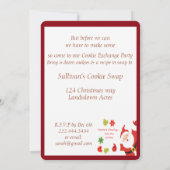 Verberg uw Cookies Santa's Coming Christmas Invite Kaart (Achterkant)