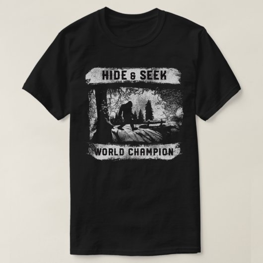  Verbergen en Wereldkampioen zoeken T-shirt (Design voorkant)