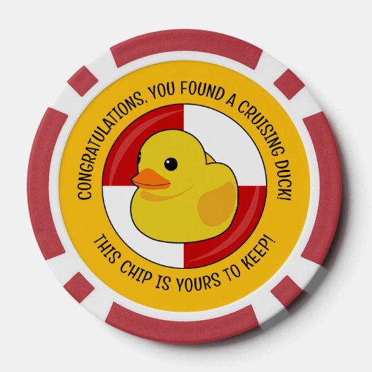 Verbergen en zoeken Cruise Rubber Duck Souvenir Poker Chips (Achterkant)
