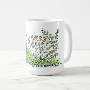 Verbergen in de bloemen koffiemok