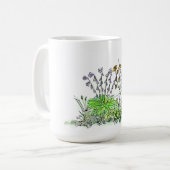 Verbergen in de bloemen koffiemok (Voorkant links)