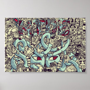 Verbergen! Pop Art Poster! Poster