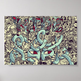 Verbergen! Pop Art Poster! Poster