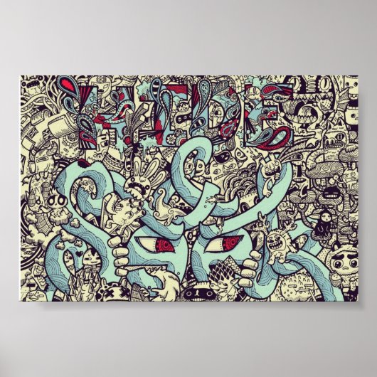 Verbergen! Pop Art Poster! Poster (Voorkant)