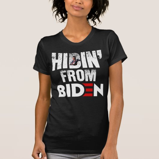 Verbergen van Biden Politieke Humor Pro Trump Fun  T-shirt (Voorkant)