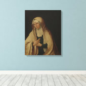 Verbesmeerde Mary (door Lucas van Leyden) Canvas Afdruk (Insitu (Houten vloer))