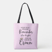 Verbeter je eigen Inspirerend aanmoediging Tote Bag (Achterkant)
