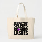 Verbeter je selfies met 3d + Fibre Lashes Grote Tote Bag (Voorkant)