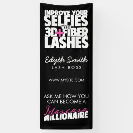Verbeter je selfies met 3d + Fibre Lashes Spandoek