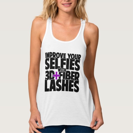 Verbeter je selfies met 3d + Fibre Lashes Tanktop (Voorkant)
