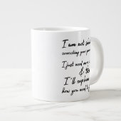 Verbeter uw grammatica zwart-wit niet stil grote koffiekop (Voorkant rechts)