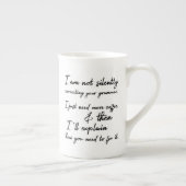 Verbeter uw grammatica zwart-wit niet stilletjes porselein kop (Rechts)