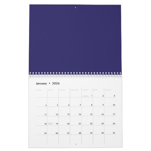 Verbeter uw interieur met een stijlvol blauw kalender (Jan 2026)