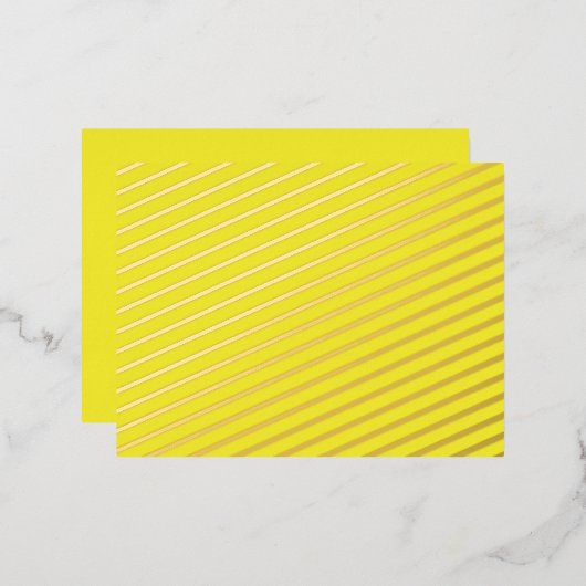 Verbeter uw ontwerp met gele achtergrond folie feestdagen briefkaart (Voorkant / Achterkant)