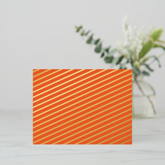 Verbeter uw ruimte met een opvallend Sinaasappel Folie Feestdagen Briefkaart (Staand Voorkant)