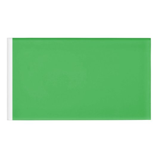 Verbeter uw website met een groene achtergrond naambadge (Voorkant)