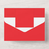 Verbeter uw websitebanner met rode achtergrond all in one uitnodiging (Achterkant)