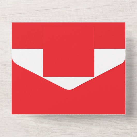 Verbeter uw websitebanner met rode achtergrond all in one uitnodiging (Achterkant)