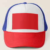 Verbeter uw websitebanner met rode achtergrond trucker pet (Voorkant)