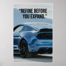 Verbeter Voor Je Uitbreidt Auto Quote Poster