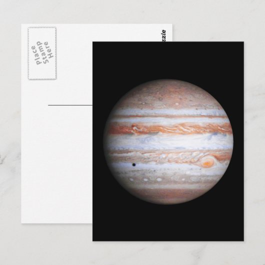 VERBETERD afbeelding Jupiter Cassini flyby NASA Briefkaart (Voorkant / Achterkant)