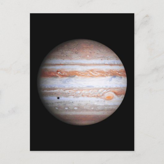 VERBETERD afbeelding Jupiter Cassini flyby NASA Briefkaart (Voorkant)