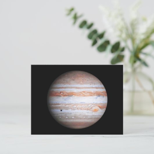 VERBETERD afbeelding Jupiter Cassini flyby NASA Briefkaart (Staand voorkant)