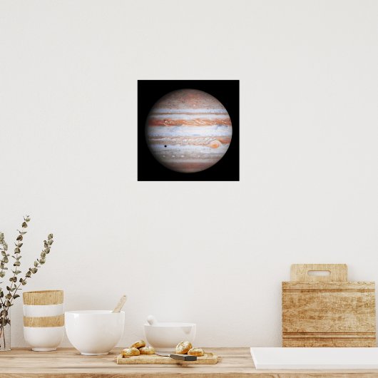 VERBETERD afbeelding Jupiter Cassini flyby NASA Poster (Keuken)
