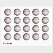 VERBETERD afbeelding Jupiter Cassini flyby NASA Ronde Sticker (Vel)