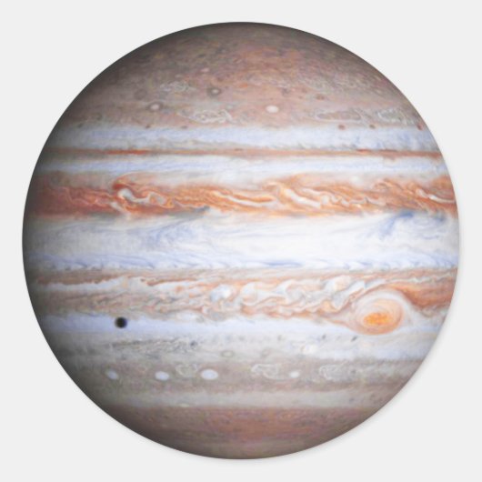 VERBETERD afbeelding Jupiter Cassini flyby NASA Ronde Sticker (Voorkant)