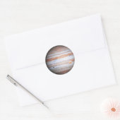 VERBETERD afbeelding Jupiter Cassini flyby NASA Ronde Sticker (Envelop)