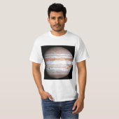 VERBETERD afbeelding Jupiter Cassini flyby NASA T-shirt (Voorkant volledig)
