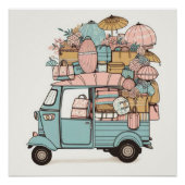 Verbeterde kaart "Tuk-tuk evasion bohème" Perfect Poster (Voorkant)