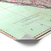 Verbeterde kaart van India, gepubliceerd in Londen Poster (Hoek)