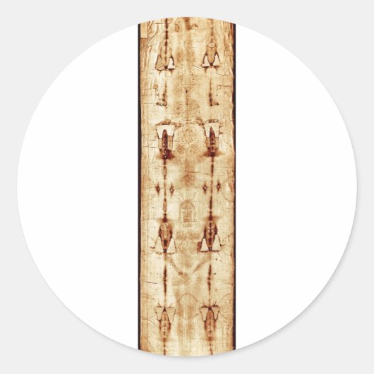 VERBETERDE lijkwade van Turijn vol afbeelding Jesu Ronde Sticker (Voorkant)