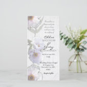 Verbeterde trouwceremonie uitnodiging met pioenroz (Staand voorkant)
