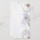 Verbeterde trouwceremonie uitnodiging met pioenroz (Achterkant)