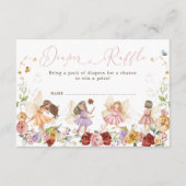 Verbeterde tuin Bloemen Fairy Baby Luier Raffle Informatiekaartje (Voorkant)