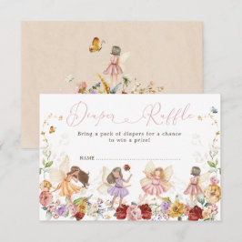 Verbeterde tuin Bloemen Fairy Baby Luier Raffle Informatiekaartje