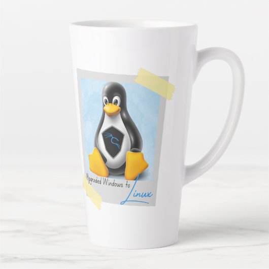 Verbeterde Windows Kali Linux Tux Latte Mok (Rechts)
