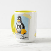 Verbeterde Windows MX Linux Tux Mok (Voorkant links)