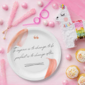 Verbeteren is veranderen papieren bordje (Feest)