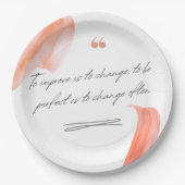 Verbeteren is veranderen papieren bordje (Voorkant)