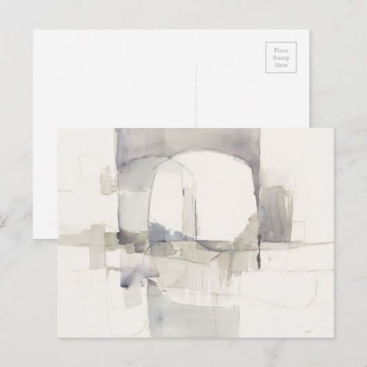 Verbetering I grijze Abstracte afdrukken Briefkaart (Voorkant / Achterkant)