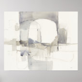 Verbetering I grijze Abstracte afdrukken Poster (Voorkant)