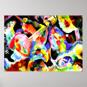 Verbetering van de overstromingen, abstracte kunst poster