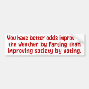 Verbetering van de samenleving door Bumpersticker