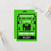 Verbetering van het Huis Gefeliciteerd Kaart (Voorkant / Achterkant in situ)